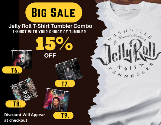 Jelly Roll Tumbler T-Shirt Combo