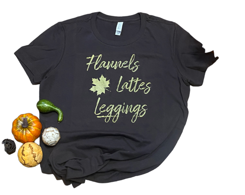 Flannels, Lattes, Leaves Women Fit T-Shirt