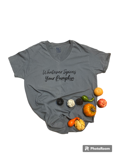 Whatever Spices Your Pumpkin V-Neck Unsex T-Shirt