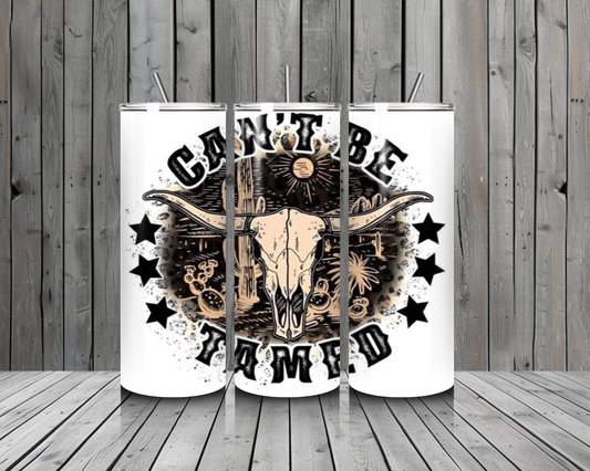 T16. Can't Be Tamed 20oz. Stainless Steel Tumbler