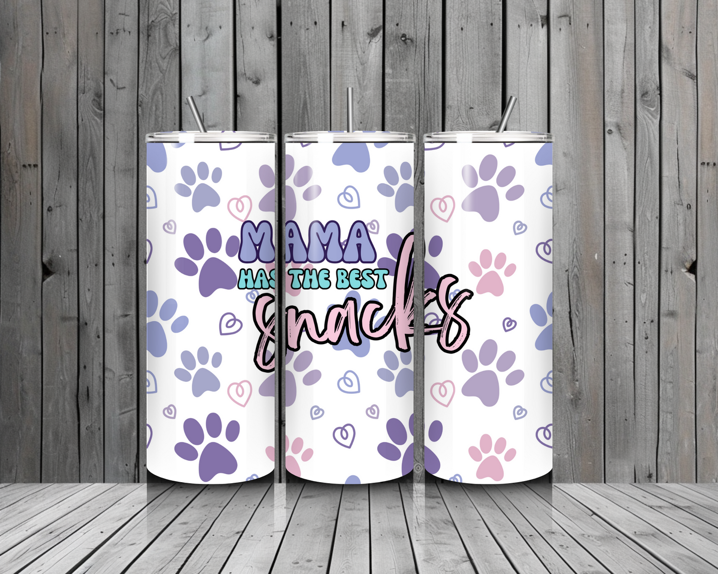 T42. Dog Mama Snacks 20oz Tumbler