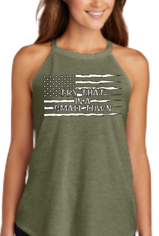 Small Town Women Rocker Tank Top