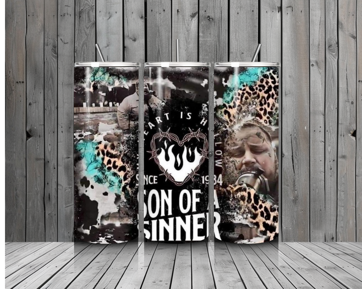 T8. Son Of A Sinner 12oz Stainless Steel Tumbler