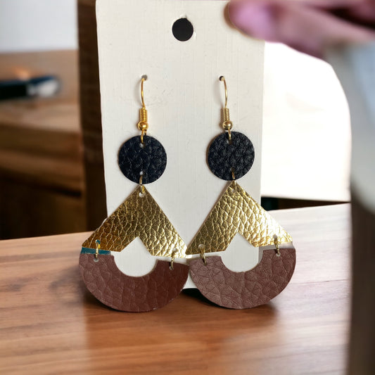 Faux Leather Earrings