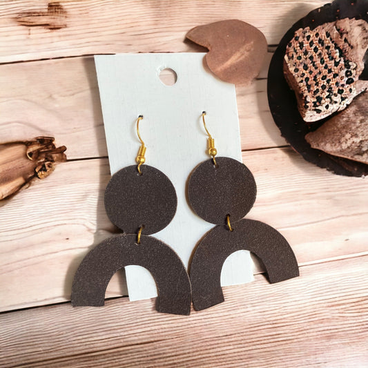 Faux Leather Earrings